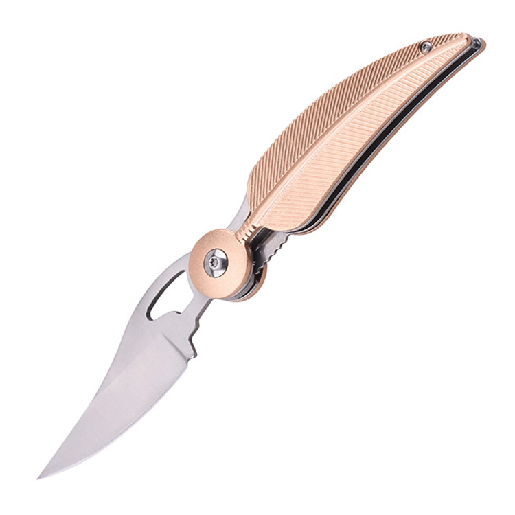 OEM folding knife 4Cr13 blade aluminum handle Alibaba hot sale seld design SR-077A