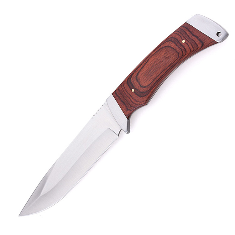 Produk OEM Bowie Knife 3Cr13 Blade Wood Handle UN-1960964