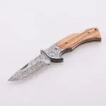 OEM 접이식 포켓 나이프 7Cr13MoV 블레이드 올리브 나무 손잡이 GC-1603D-OL