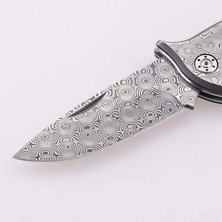 OEM 접이식 포켓 나이프 7Cr13MoV 블레이드 올리브 나무 손잡이 GC-1603D-OL