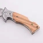 OEM 접이식 포켓 나이프 7Cr13MoV 블레이드 올리브 나무 손잡이 GC-1603D-OL