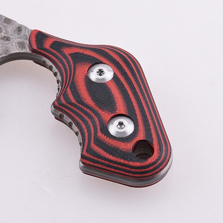 OEM fixed knife 9Cr18MoV Damascus blade double G10 handle original design DJ-2506A1 02