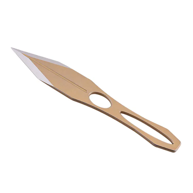 Метательный нож OEM D2, материал, титановое покрытие, собственная конструкция, двойные заточенные края DJ2511A2