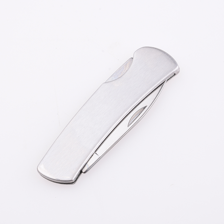 Couteau de poche pliant OEM lame et manche en acier inoxydable taille moyenne SS-0801(M)