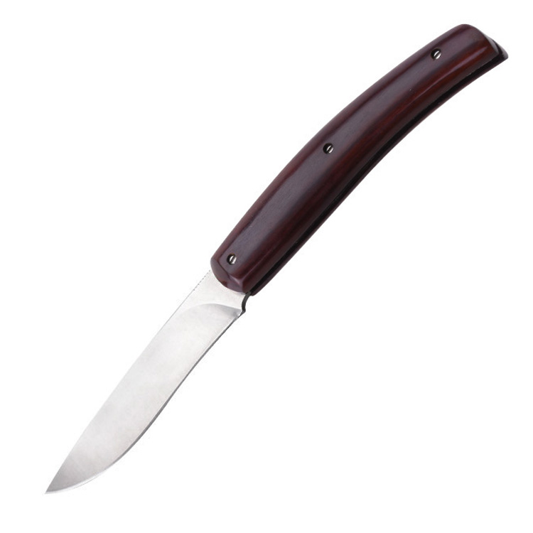 OEM Folding Pocket Knife 7Cr13MoV Blade Rosewood Handle GC-1756RW
