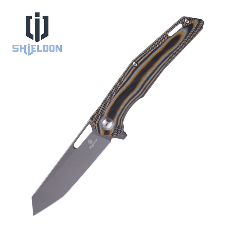 Shieldon Folding Pocket Knife Boa D2 Blade G10 Handle 9043G