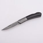 Складной карманный нож OEM, лезвие из дамасской стали, ручка из черного дерева GC-51D-BW