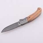 OEM Folding Pocket Knife 7Cr13MoV Blade Olive Wood Handle GC-17927DD-OL