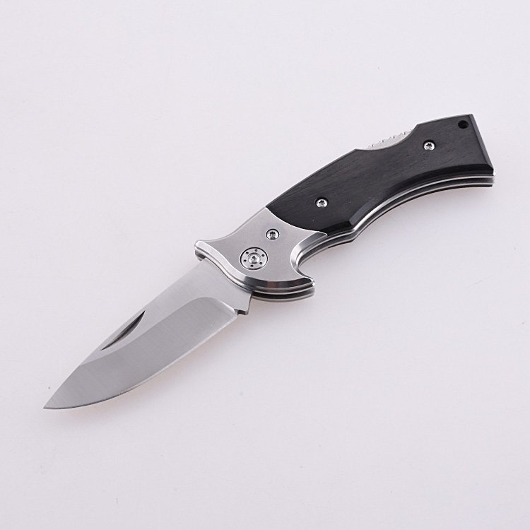 OEM Folding Pocket Knife 7Cr13MoV Blade Ebony Handle GC-1603BW