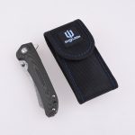 Shieldon Pisau Lipat Tortank 9Cr18Mov 67-Lapisan Baja Damaskus Pisau G10 + Pegangan Serat Karbon 7091D