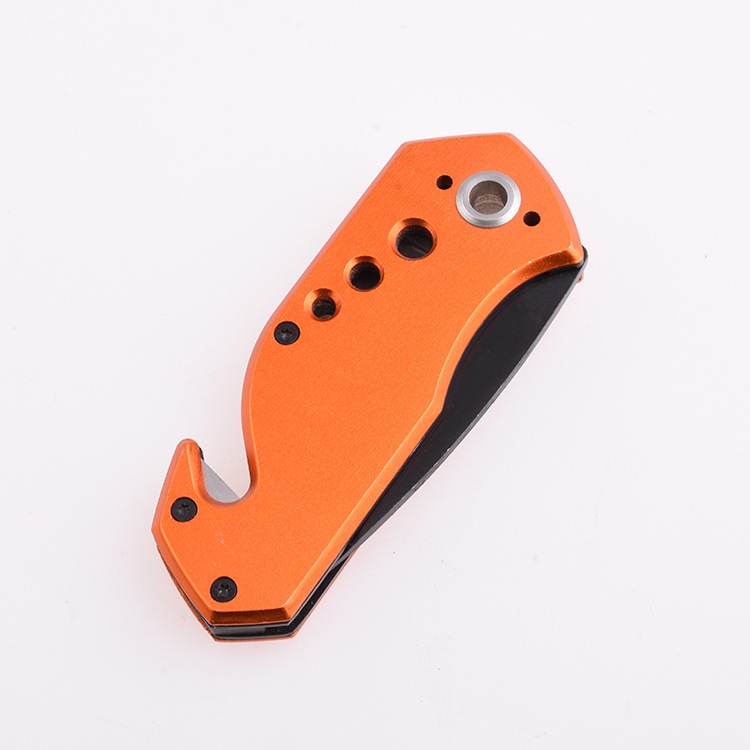 Couteau de poche pliant OEM 2Cr13 Lame Manche en aluminium SS-0802 (orange)