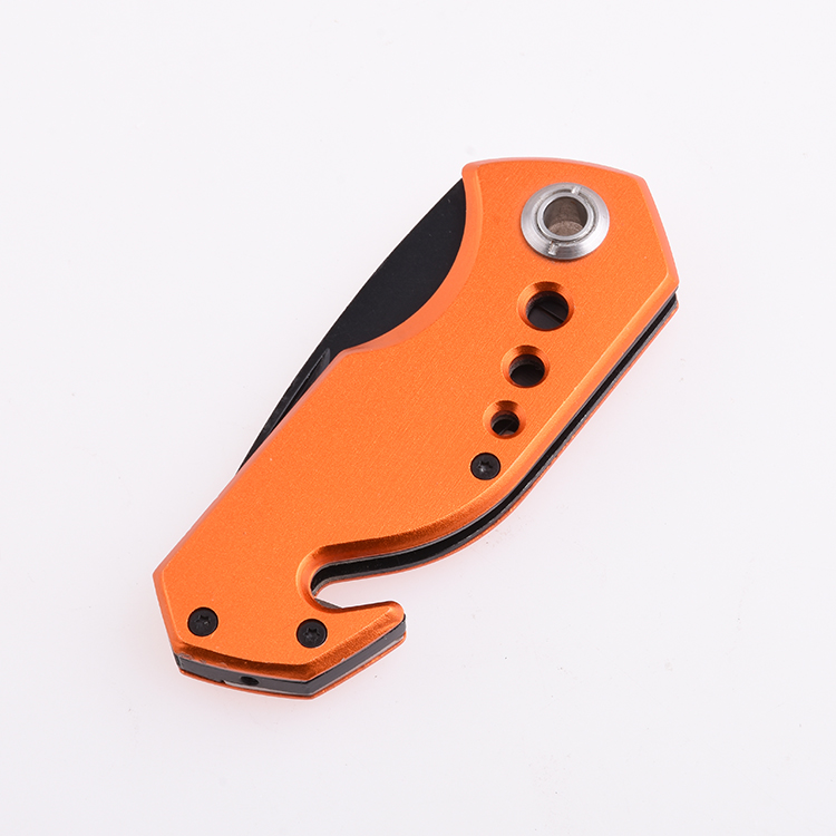 Coltello tascabile pieghevole OEM 2Cr13 lama manico in alluminio SS-0802 (arancione)