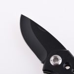 OEM складной карманный нож 2Cr13 лезвие алюминиевая ручка SS-0802 (черный)