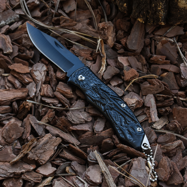 Navaja de bolsillo plegable OEM Hoja 2Cr13 Mango de aluminio SS-0805