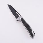 Shieldon Folding Pocket Knife Barraskewda D2 Blade 3Cr14 + Carbon Fiber Handle 9042S1-B