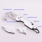 OEM-Allzweckschneider 3-in-1 SK5-Klinge Aluminiumgriff Karabiner Flaschenöffner HF-GHK3