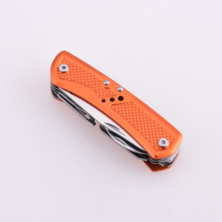 OEM 9-In-1 Army Knife Aluminum Handle corkscrew carabiner screwdriver scissor HF-GH-B08AL