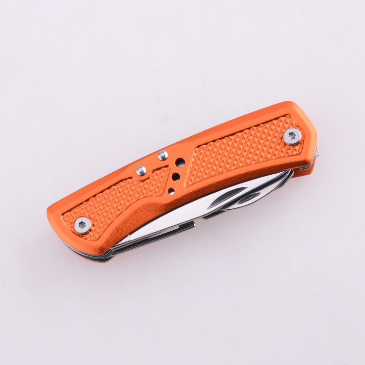 OEM 9-In-1 Army Knife Aluminum Handle corkscrew carabiner screwdriver scissor HF-GH-B08AL