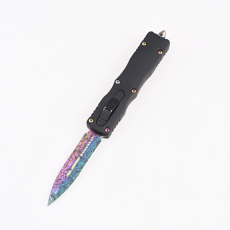 OEM OTF Pocket Knife 3Cr13 Blade Aluminum Handle ZC-OTF002T 09