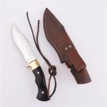 Faca de caça OEM fixa 3Cr13 lâmina cabo de ébano SY-BX