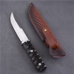 OEM Fixed Hunting Knife VG10 Damascus Blade Ebony Handle SY-HT 16