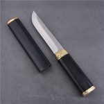 Фиксированный охотничий нож OEM 3Cr13 Цвет лезвия с деревянной ручкой SY-GB