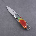 OEM Folding Pocket Knife 3Cr13 Blade Wood Handle SS-0816 01
