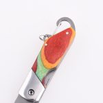 OEM Folding Pocket Knife 3Cr13 Blade Wood Handle SS-0816 09