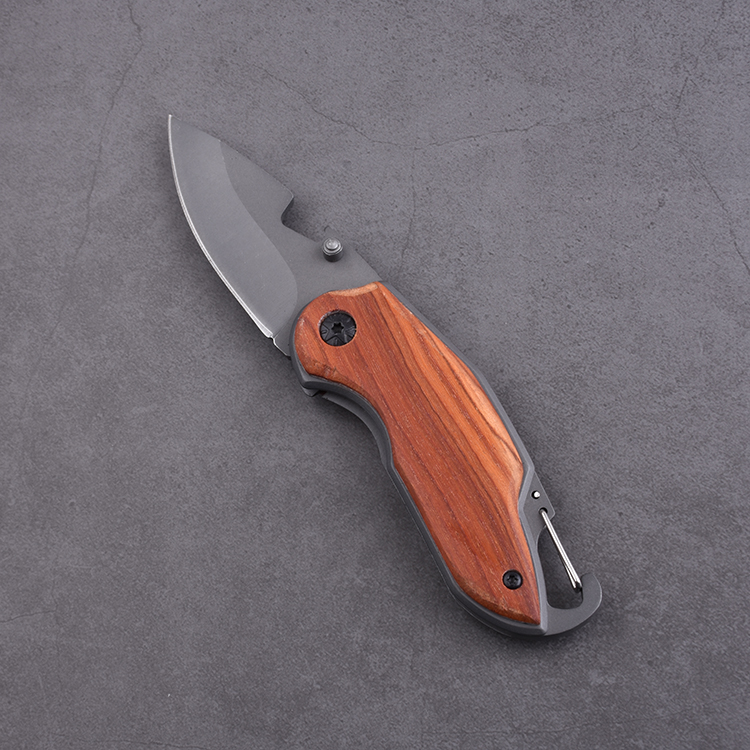 OEM Folding Pocket Knife 2Cr13 Blade Wood Handle SS-0812 02