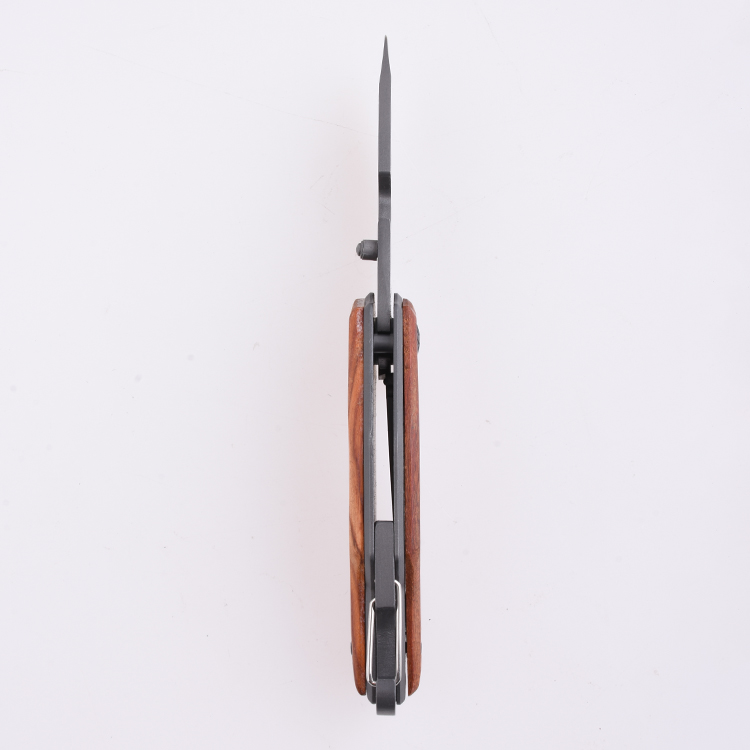 OEM Folding Pocket Knife 2Cr13 Blade Wood Handle SS-0812 05