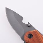 OEM Folding Pocket Knife 2Cr13 Blade Wood Handle SS-0812 06