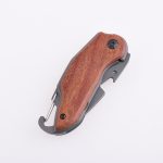 OEM Folding Pocket Knife 2Cr13 Blade Wood Handle SS-0812 09