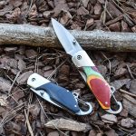 OEM Folding Pocket Knife 3Cr13 Blade Wood + Copper Handle SS-0817(L)
