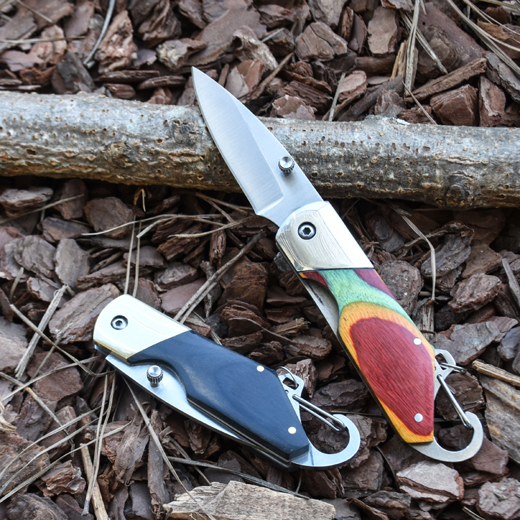 OEM Folding Pocket Knife 3Cr13 Blade Wood Handle SS-0816 13