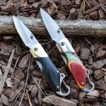 OEM Folding Pocket Knife 3Cr13 Blade Wood + copper Handle SS-0817(S)