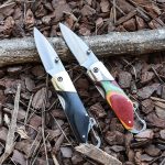 OEM Folding Pocket Knife 3Cr13 Blade Wood + copper Handle SS-0817(S)