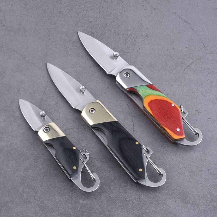 OEM Folding Pocket Knife 3Cr13 Blade Wood + copper Handle SS-0817(S) 08