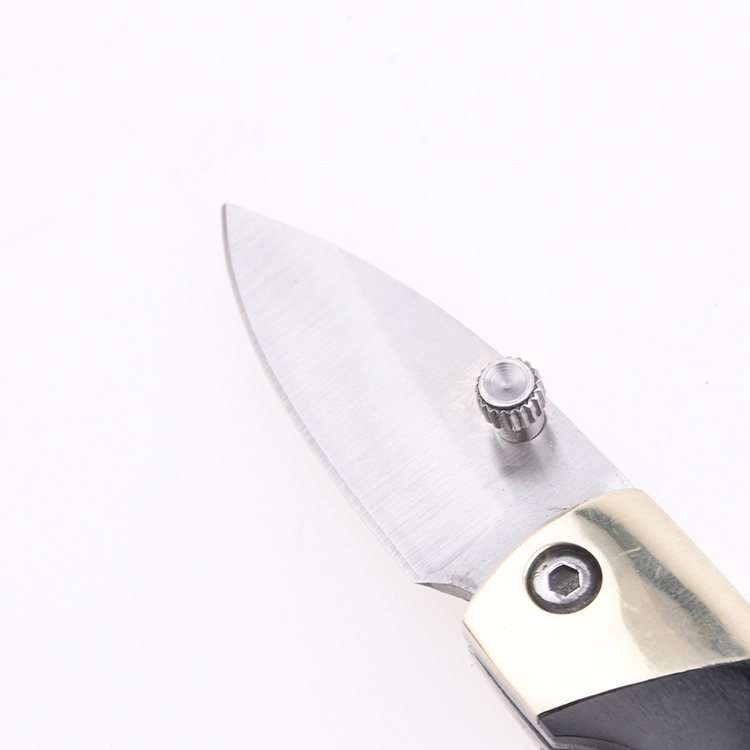 OEM Folding Pocket Knife 3Cr13 Blade Wood + copper Handle SS-0817(S)