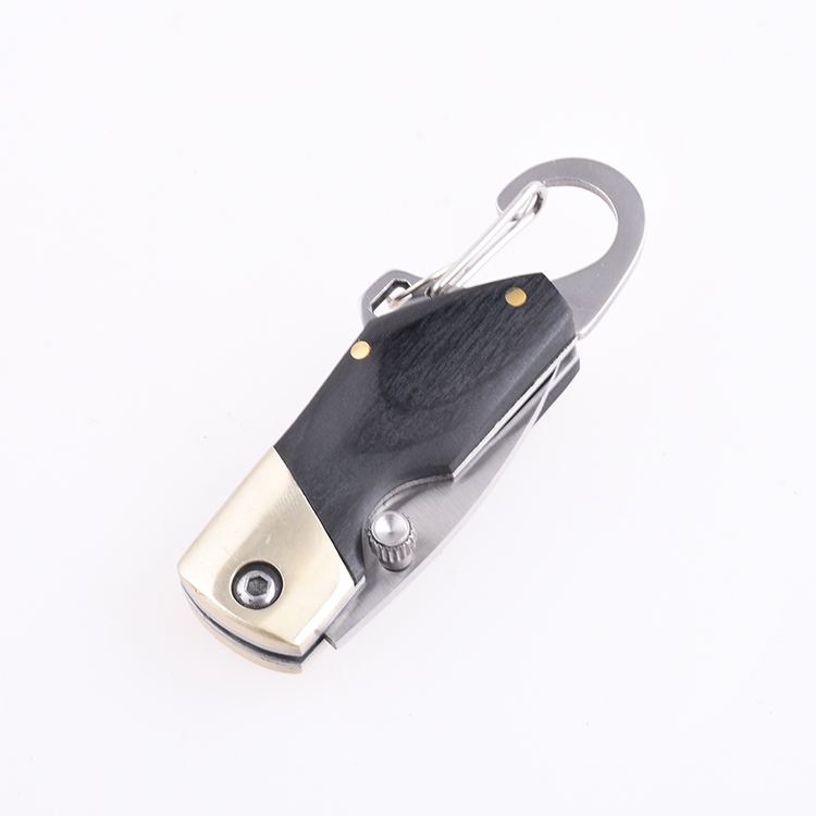 OEM складной карманный нож 3Cr13 лезвие дерево + медная рукоятка SS-0817(S)