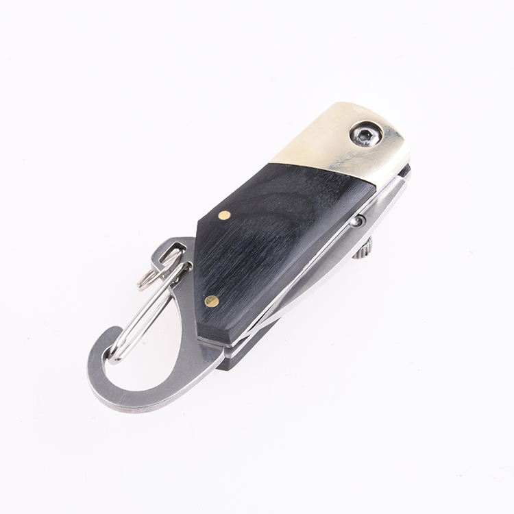 OEM Folding Pocket Knife 3Cr13 Blade Wood + copper Handle SS-0817(S)