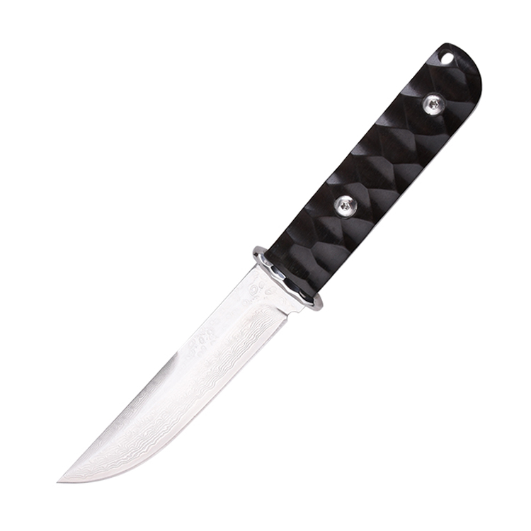OEM Fixed Hunting Knife VG10 Damascus Blade Ebony Handle SY-HT