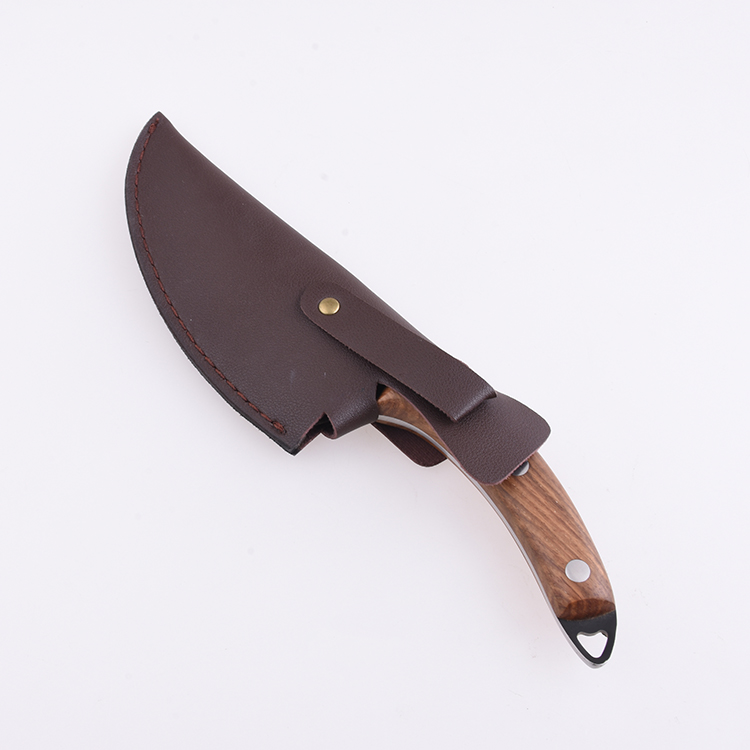Couteau de boucher fixe OEM 3Cr13 lame manche en bois forgeage lame style HH-5072