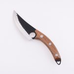 OEM fixed butcher knife 3Cr13 blade wood handle forging blade style HH-5072 06