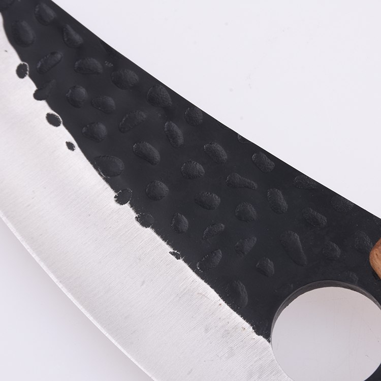 Couteau de boucher fixe OEM 3Cr13 lame manche en bois forgeage lame style HH-5072