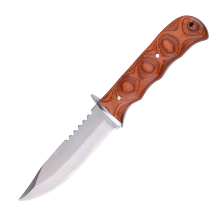 Фиксированный охотничий нож OEM 3Cr13 Лезвие с деревянной ручкой JM-1026