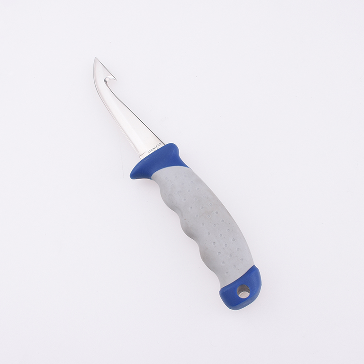 Cuchillo de pesca fijo OEM 3Cr13 hoja TPR + mango PP ZY-FK180