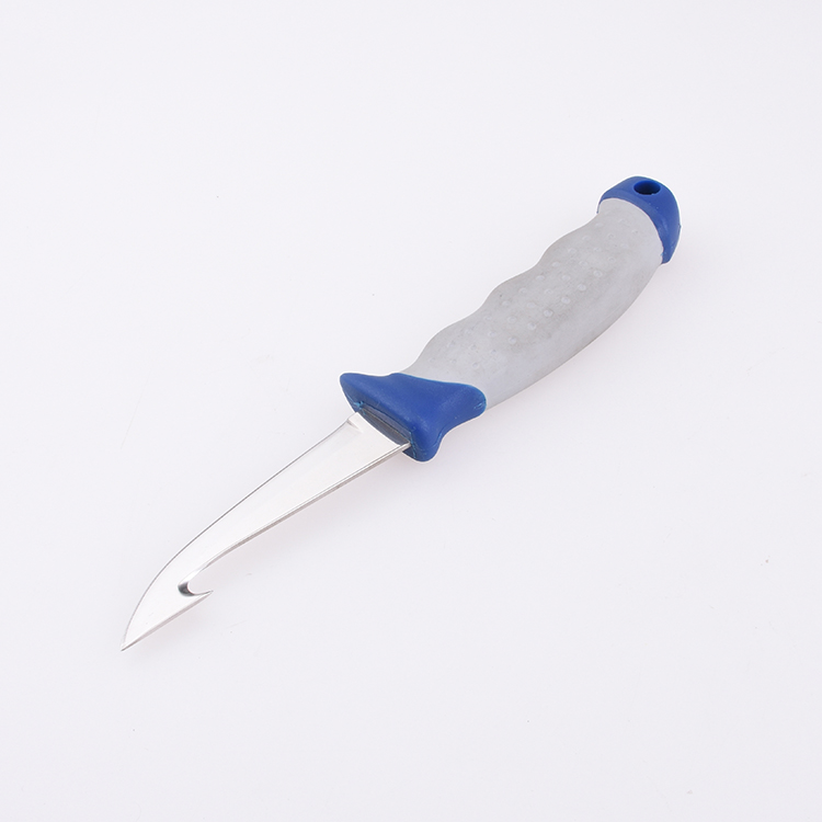 Cuchillo de pesca fijo OEM 3Cr13 hoja TPR + mango PP ZY-FK180