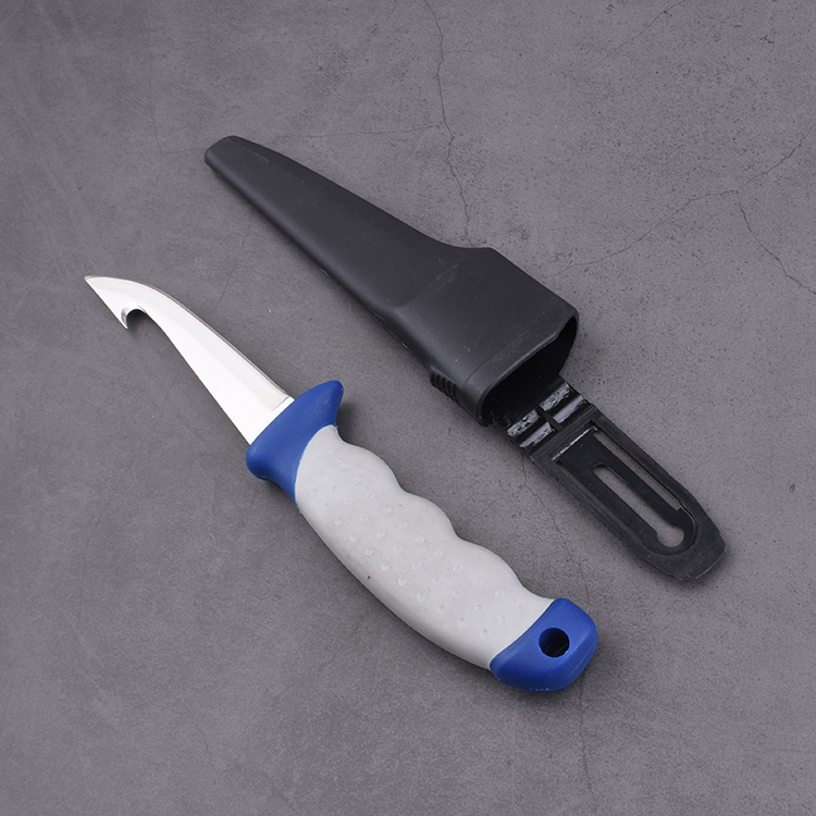 Cuchillo de pesca fijo OEM 3Cr13 hoja TPR + mango PP ZY-FK180