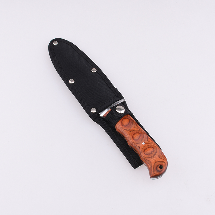 Фиксированный охотничий нож OEM 3Cr13 Лезвие с деревянной ручкой JM-1026