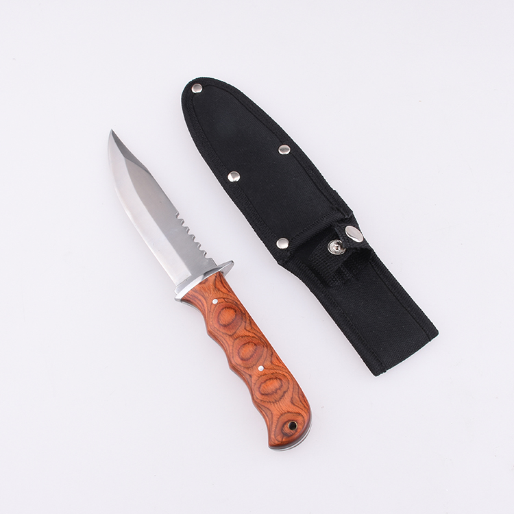 Фиксированный охотничий нож OEM 3Cr13 Лезвие с деревянной ручкой JM-1026